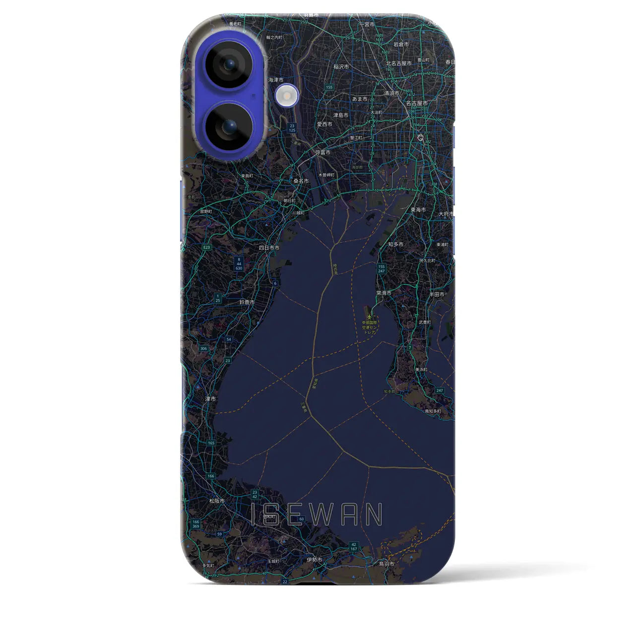 【伊勢湾（三重県）】地図柄iPhoneケース（バックカバータイプ）