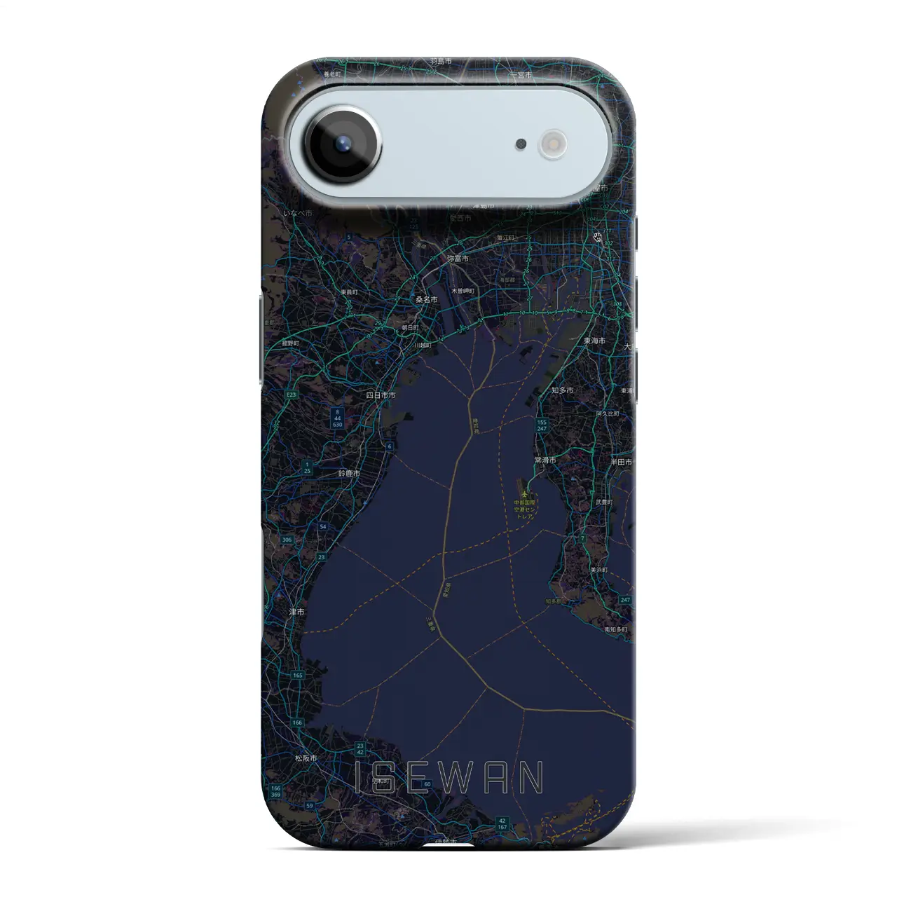 【伊勢湾（三重県）】地図柄iPhoneケース（バックカバータイプ）