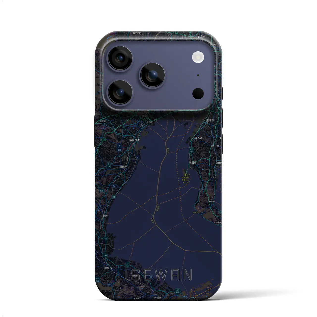 【伊勢湾（三重県）】地図柄iPhoneケース（バックカバータイプ）