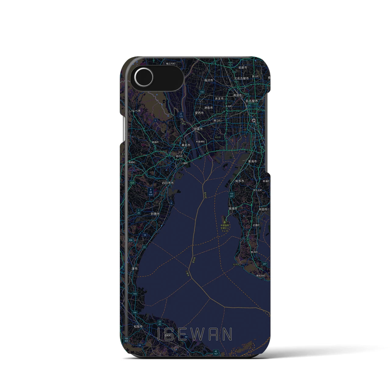 【伊勢湾（三重県）】地図柄iPhoneケース（バックカバータイプ）