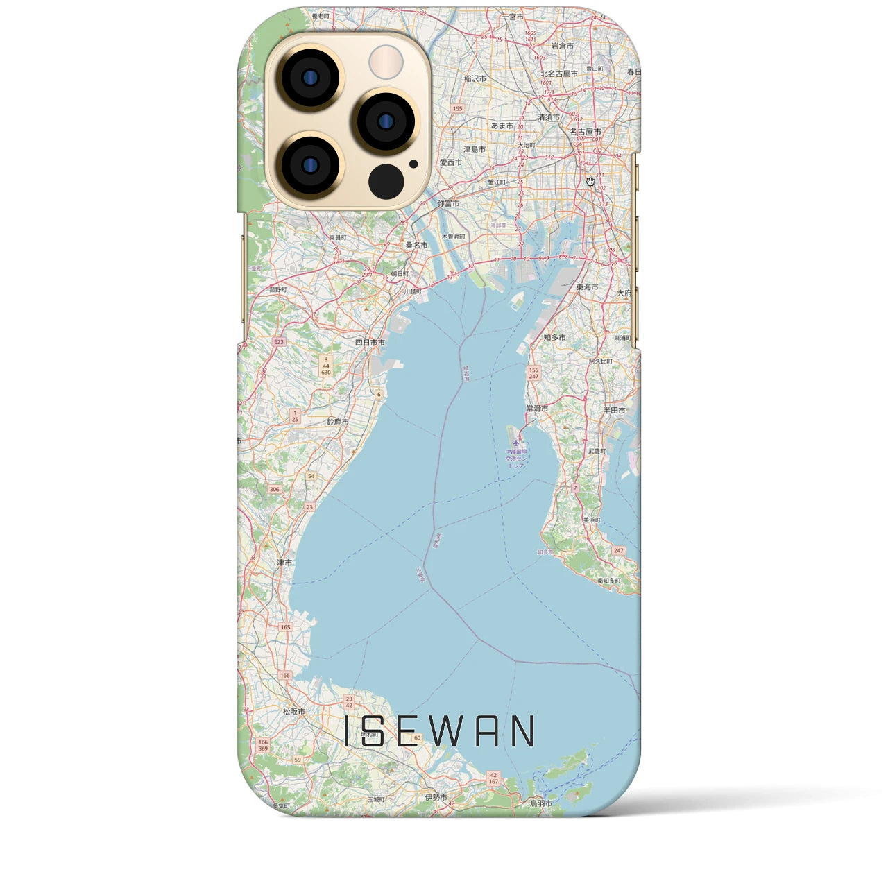 【伊勢湾（三重県）】地図柄iPhoneケース（バックカバータイプ）