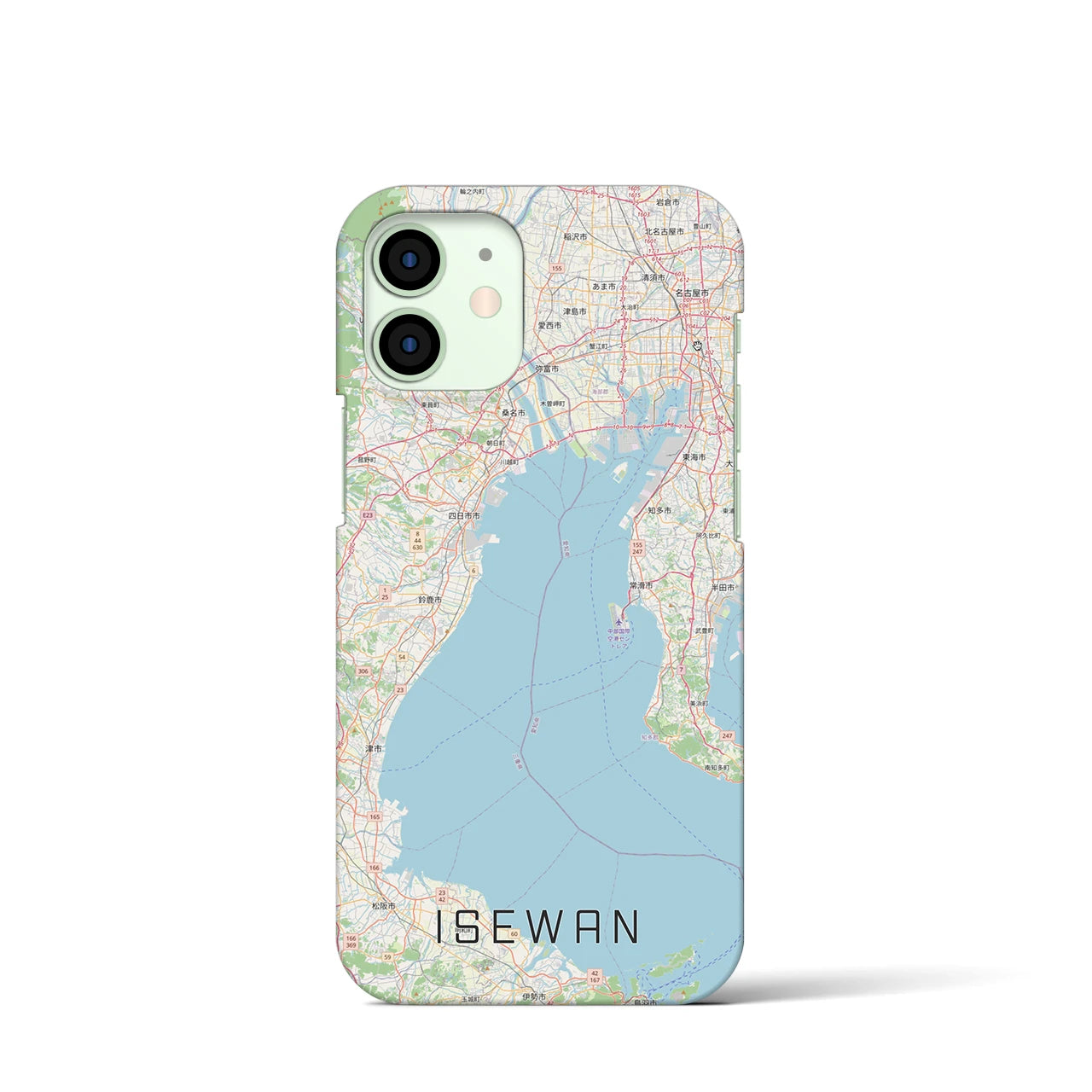 【伊勢湾（三重県）】地図柄iPhoneケース（バックカバータイプ）