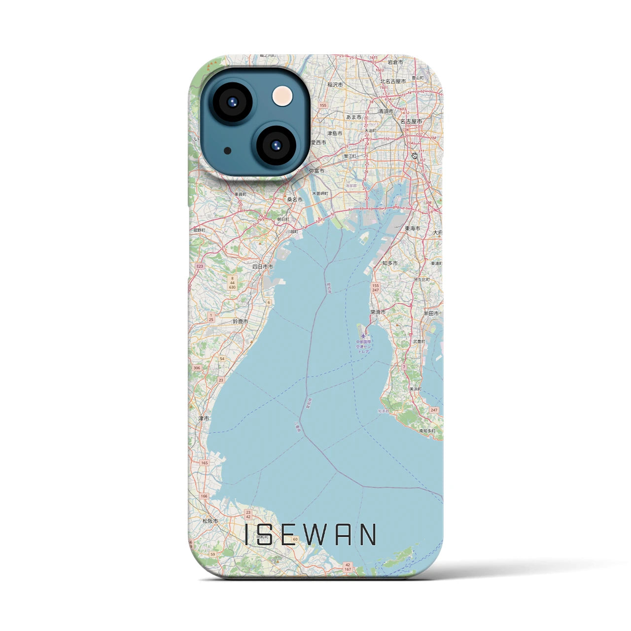 【伊勢湾（三重県）】地図柄iPhoneケース（バックカバータイプ）