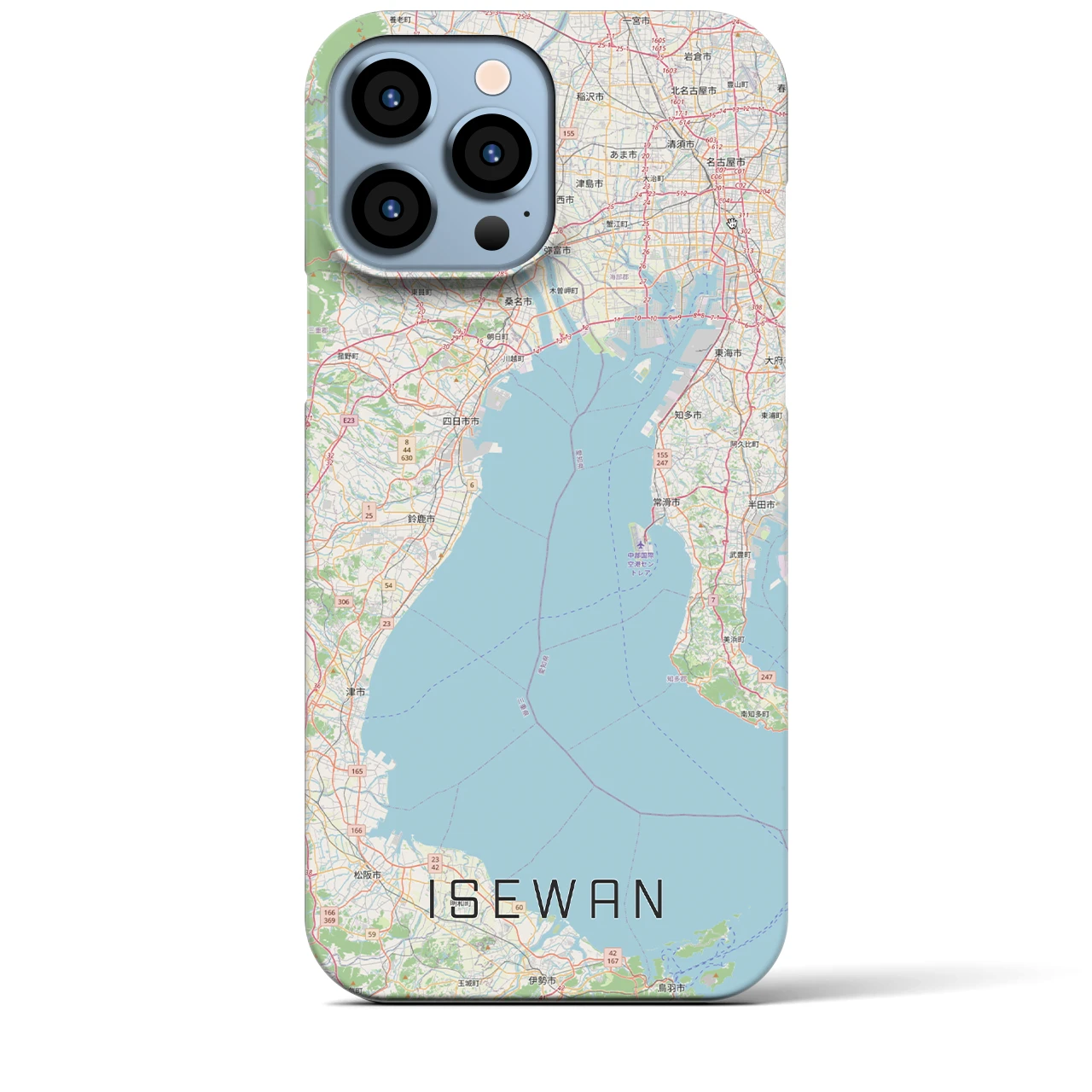 【伊勢湾（三重県）】地図柄iPhoneケース（バックカバータイプ）