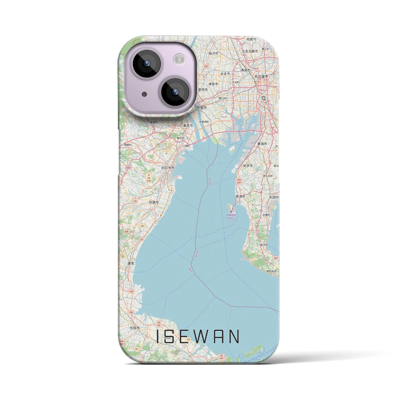 【伊勢湾（三重県）】地図柄iPhoneケース（バックカバータイプ）