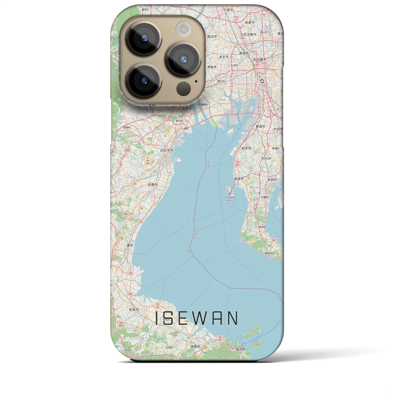 【伊勢湾（三重県）】地図柄iPhoneケース（バックカバータイプ）