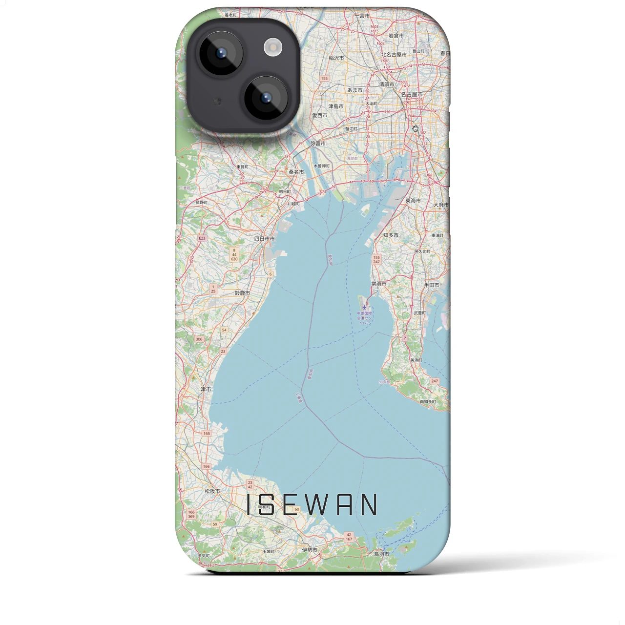 【伊勢湾（三重県）】地図柄iPhoneケース（バックカバータイプ）