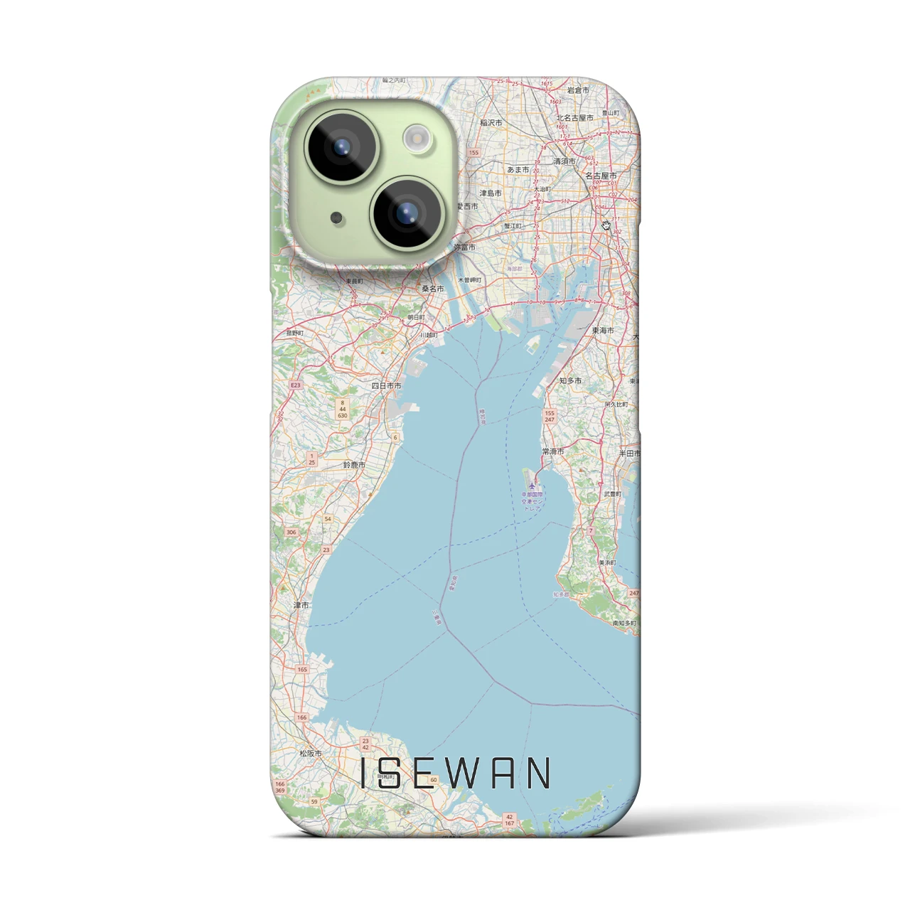 【伊勢湾（三重県）】地図柄iPhoneケース（バックカバータイプ）