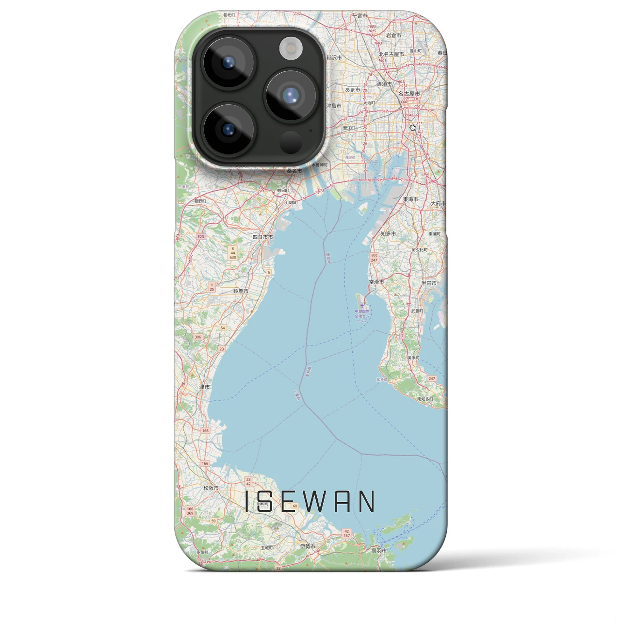【伊勢湾（三重県）】地図柄iPhoneケース（バックカバータイプ）