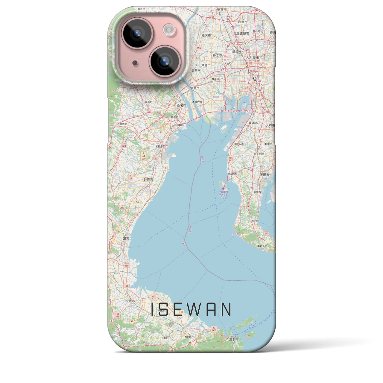 【伊勢湾（三重県）】地図柄iPhoneケース（バックカバータイプ）