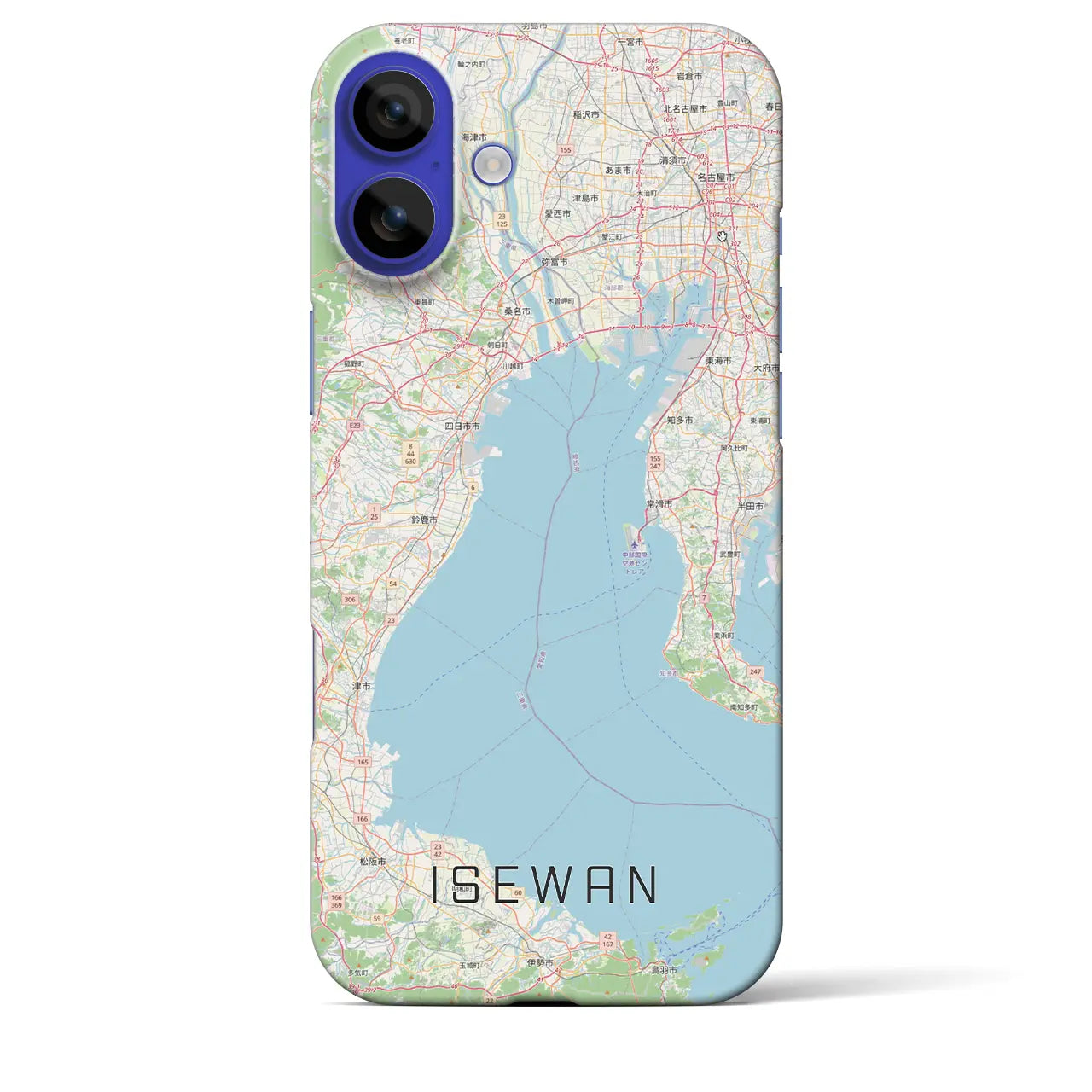 【伊勢湾（三重県）】地図柄iPhoneケース（バックカバータイプ）