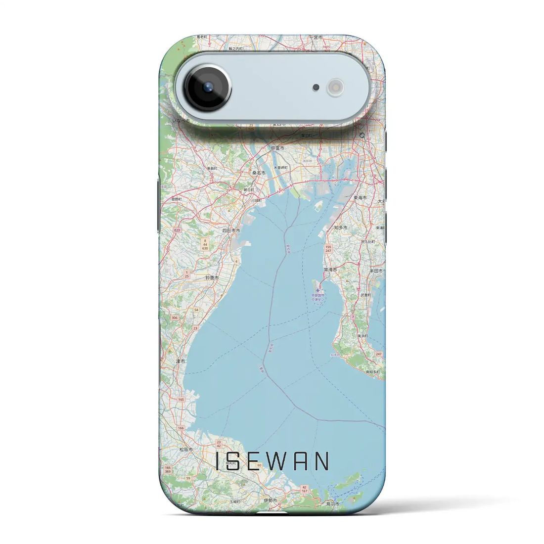 【伊勢湾（三重県）】地図柄iPhoneケース（バックカバータイプ）ブラック・iPhone 17 Pro Max 用