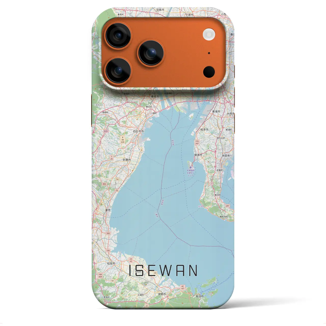 【伊勢湾（三重県）】地図柄iPhoneケース（バックカバータイプ）