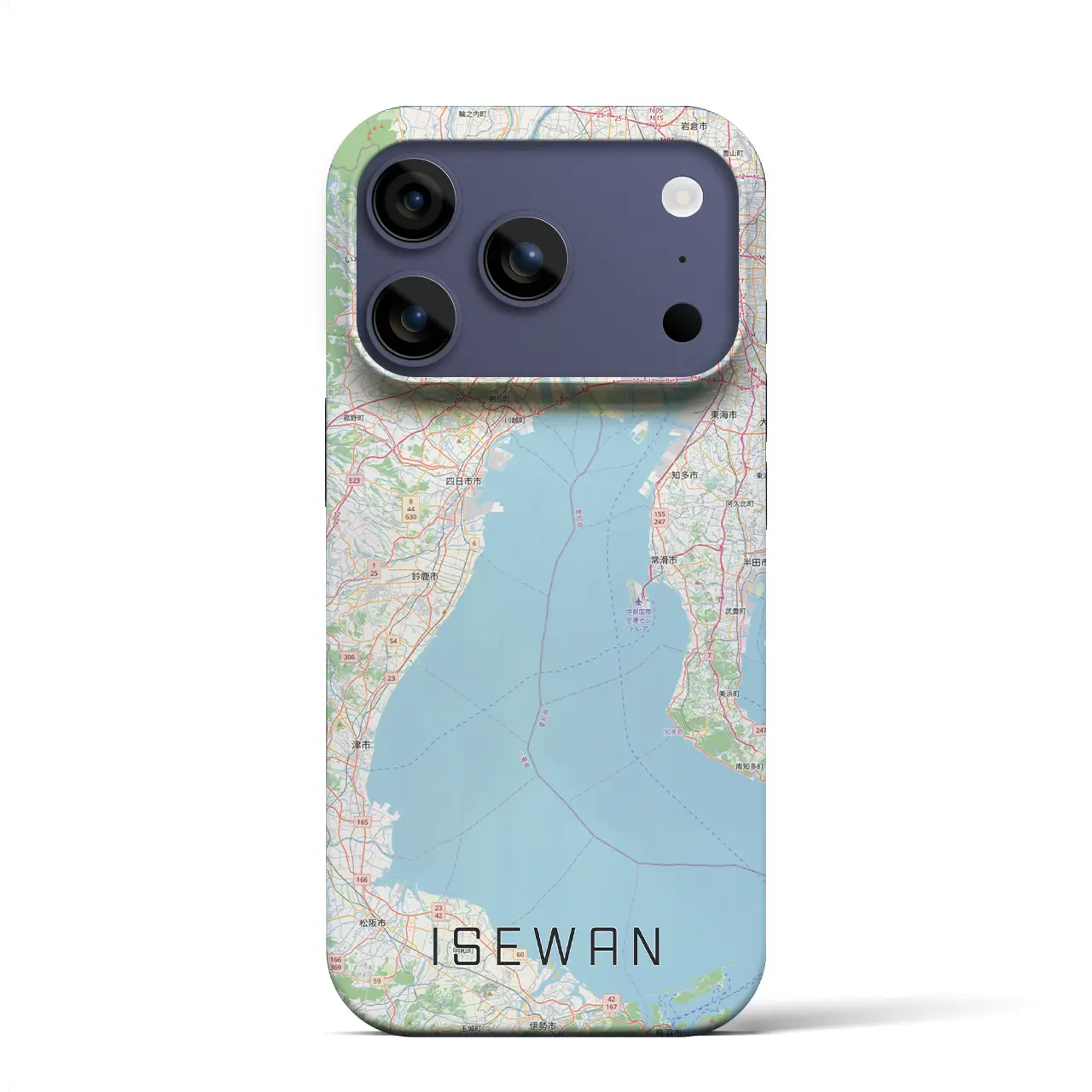 【伊勢湾（三重県）】地図柄iPhoneケース（バックカバータイプ）ナチュラル・iPhone 17 Pro Max 用