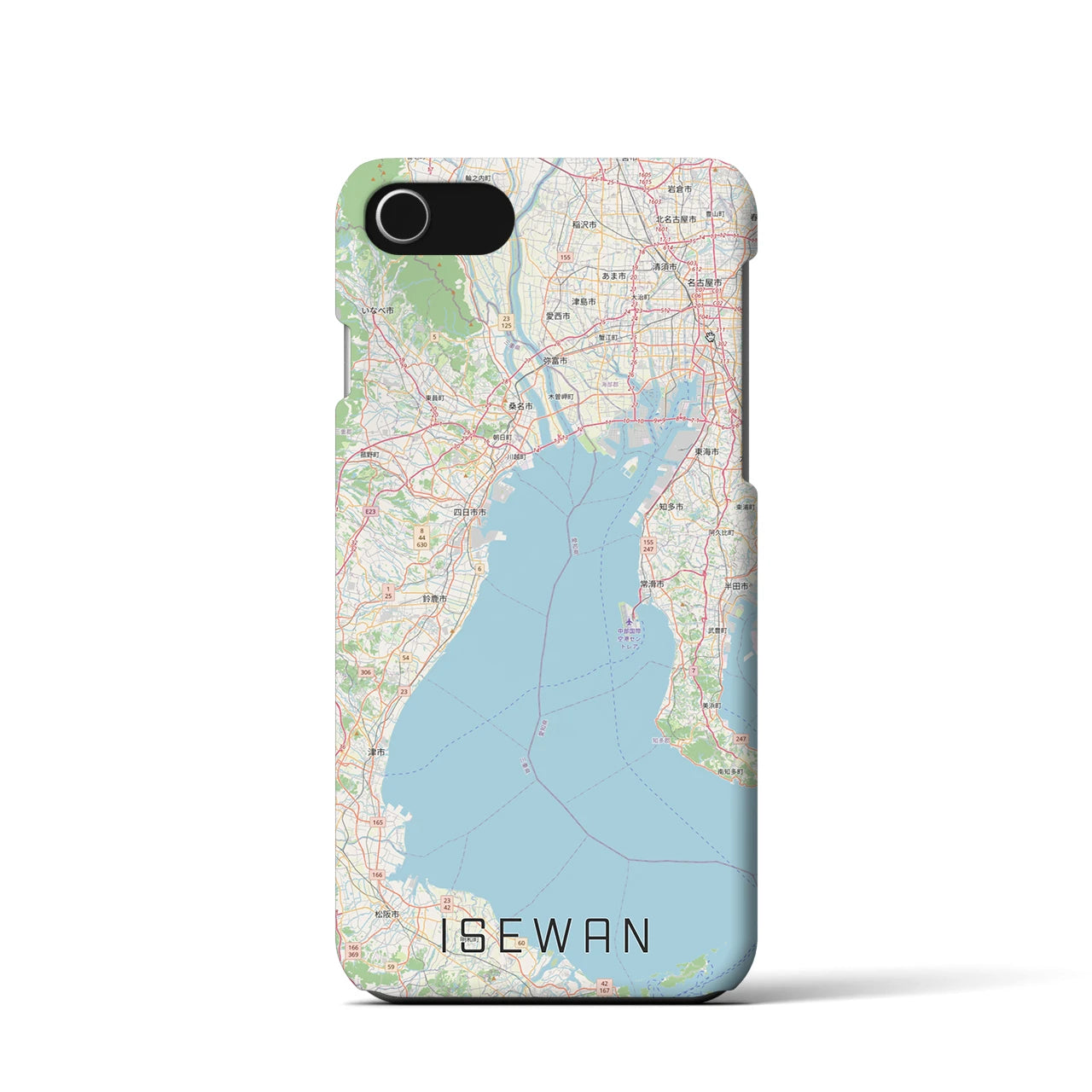 【伊勢湾（三重県）】地図柄iPhoneケース（バックカバータイプ）