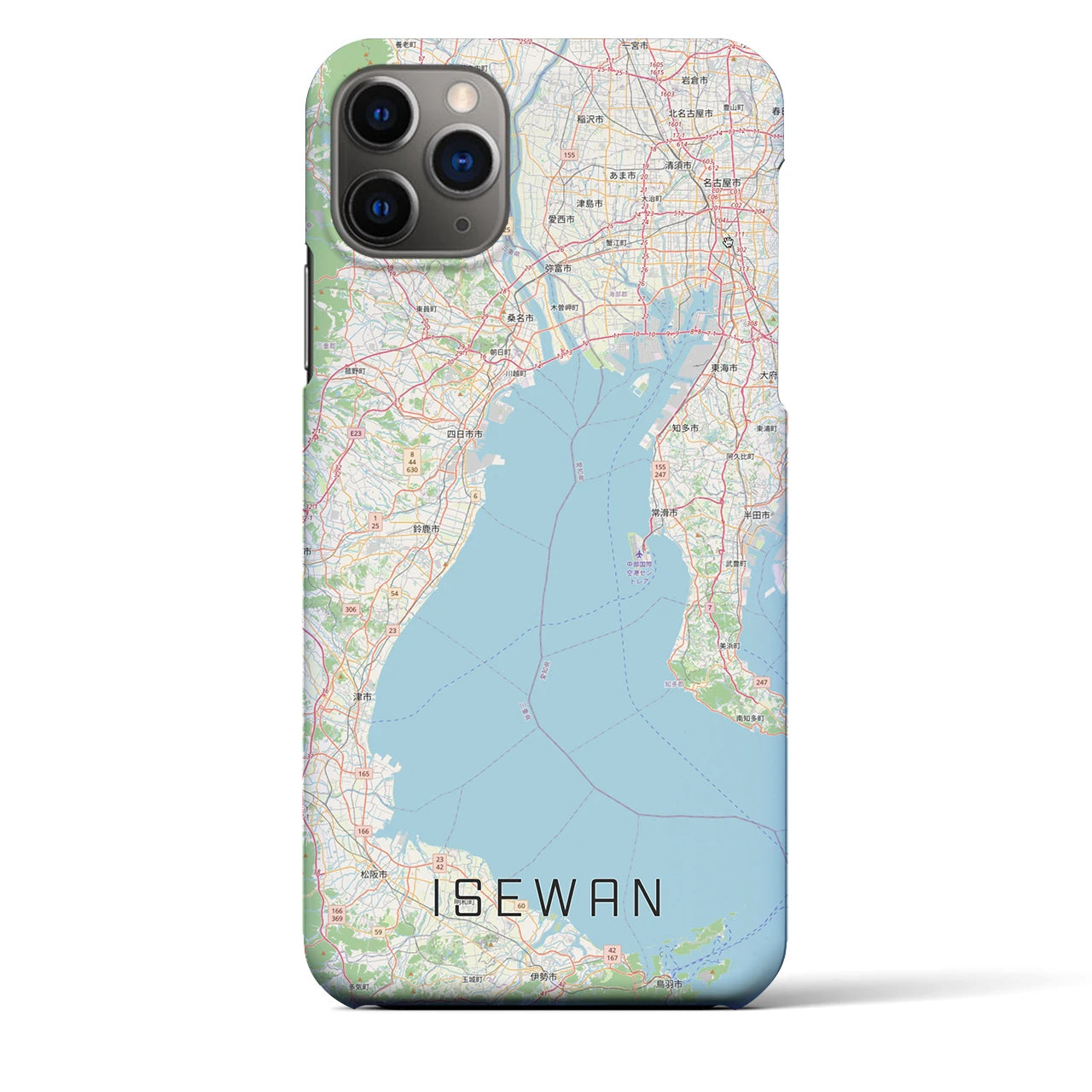 【伊勢湾（三重県）】地図柄iPhoneケース（バックカバータイプ）