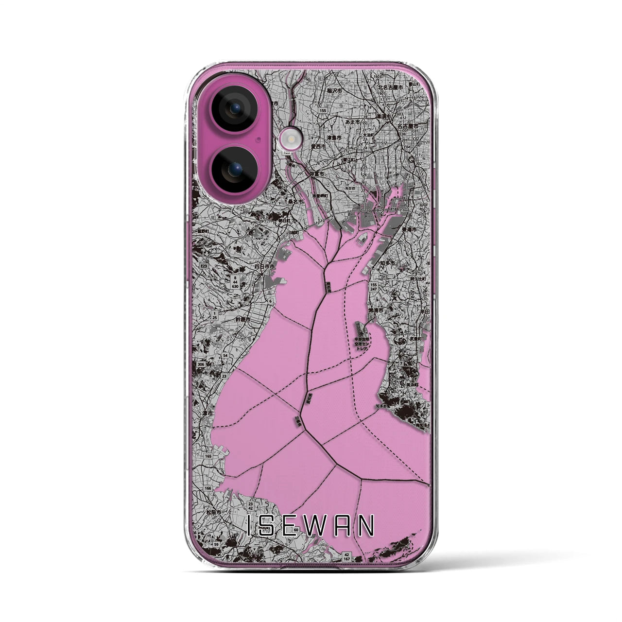 【伊勢湾（三重県）】地図柄iPhoneケース（クリアタイプ）