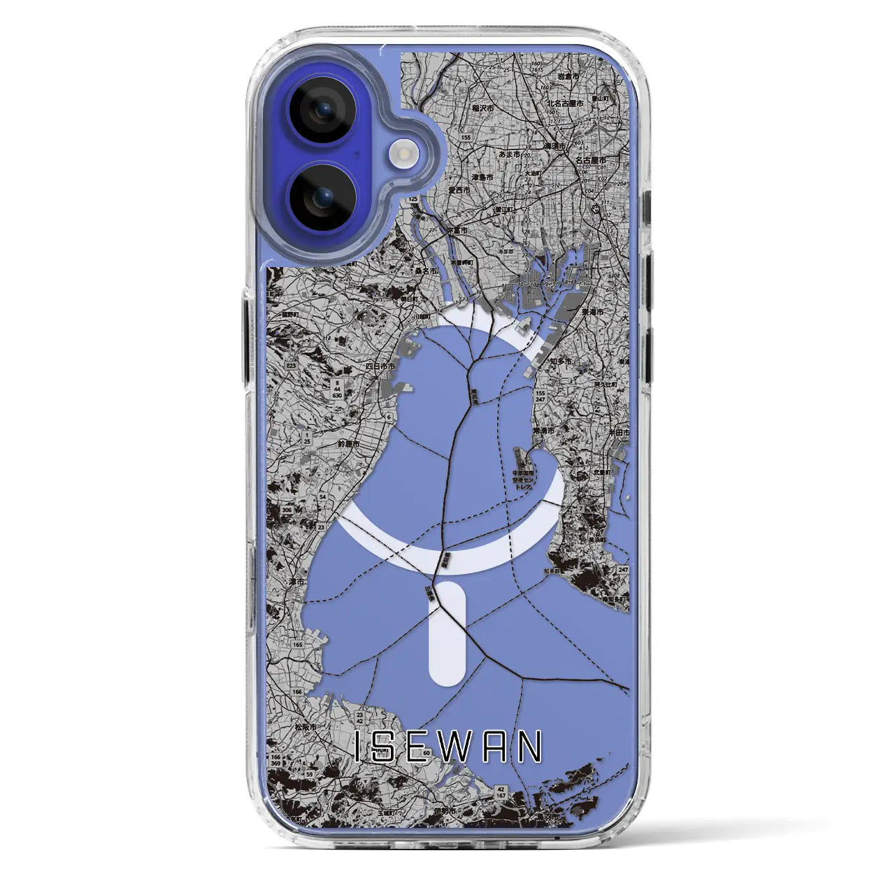 【伊勢湾（三重県）】地図柄iPhoneケース（MagSafeタイプ）