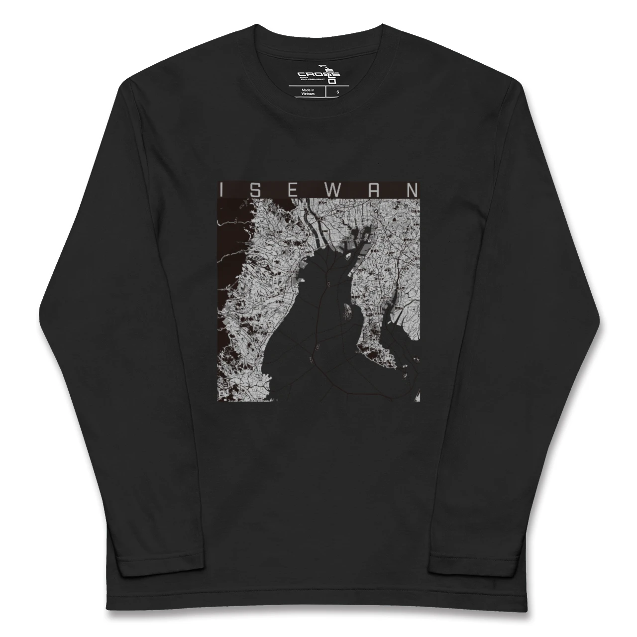 【伊勢湾（三重県）】地図柄ロングスリーブTシャツ