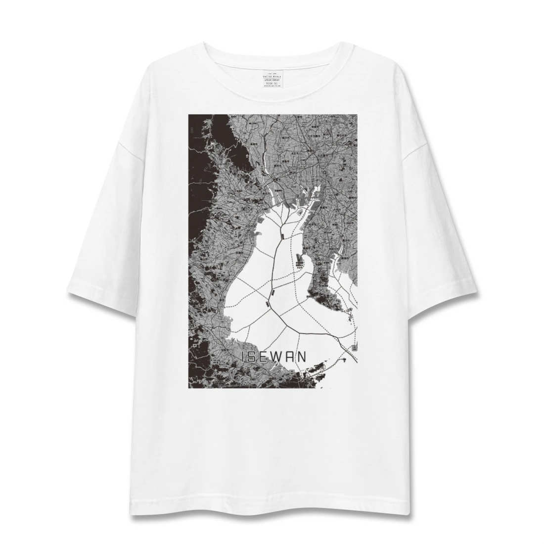 【伊勢湾（三重県）】地図柄ビッグシルエットTシャツ