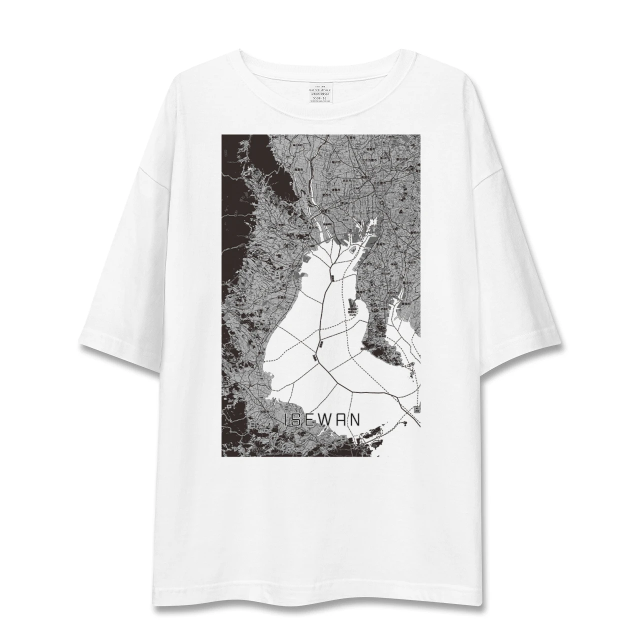 【伊勢湾（三重県）】地図柄ビッグシルエットTシャツ
