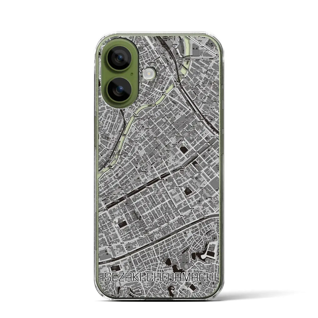 【伊勢佐木長者町（神奈川県）】地図柄iPhoneケース（クリアタイプ）モノトーン・iPhone 17 Pro Max 用