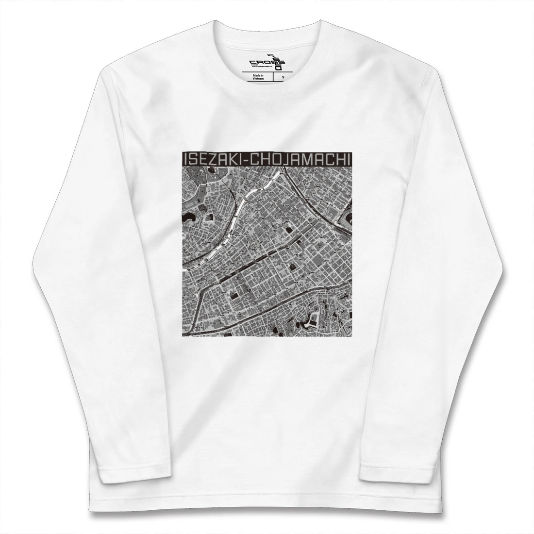 【伊勢佐木長者町(神奈川県)】地図柄ロングスリーブTシャツ