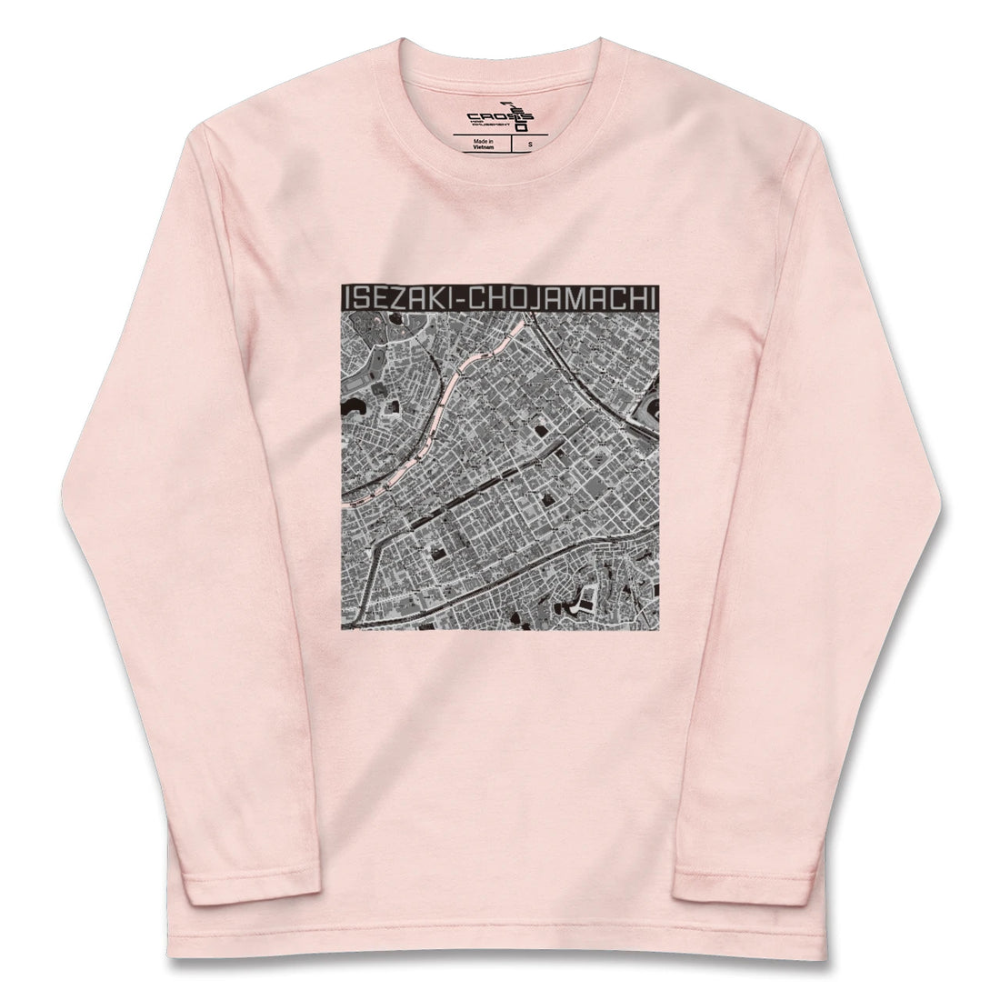 【伊勢佐木長者町（神奈川県）】地図柄ロングスリーブTシャツ