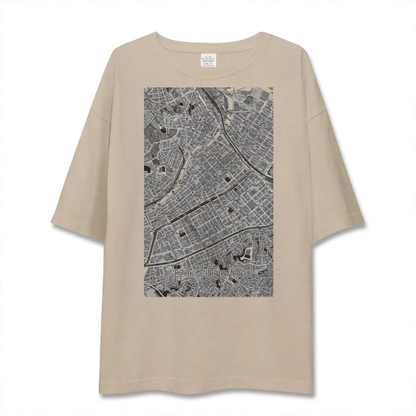 【伊勢佐木長者町（神奈川県）】地図柄ビッグシルエットTシャツ