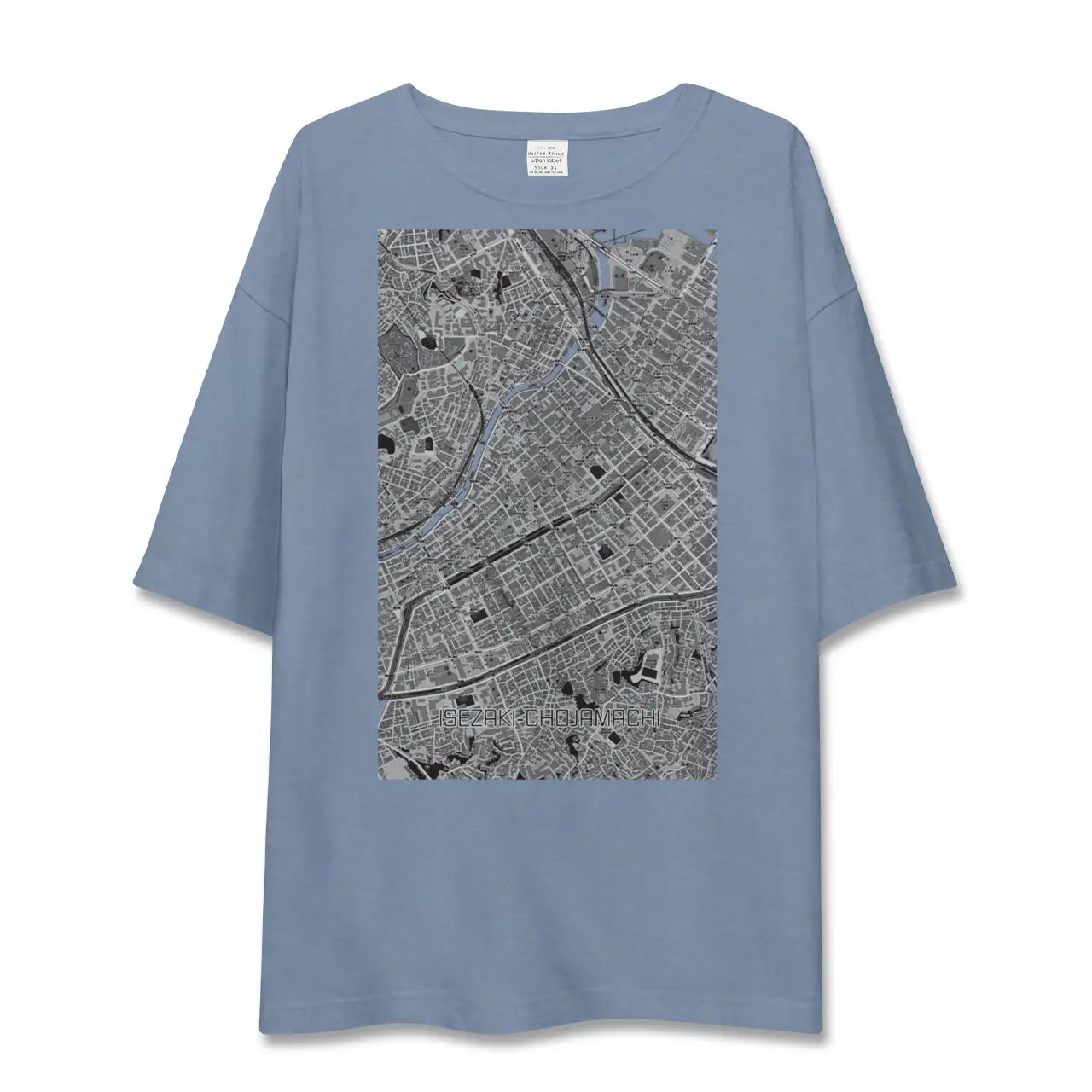 【伊勢佐木長者町（神奈川県）】地図柄ビッグシルエットTシャツ