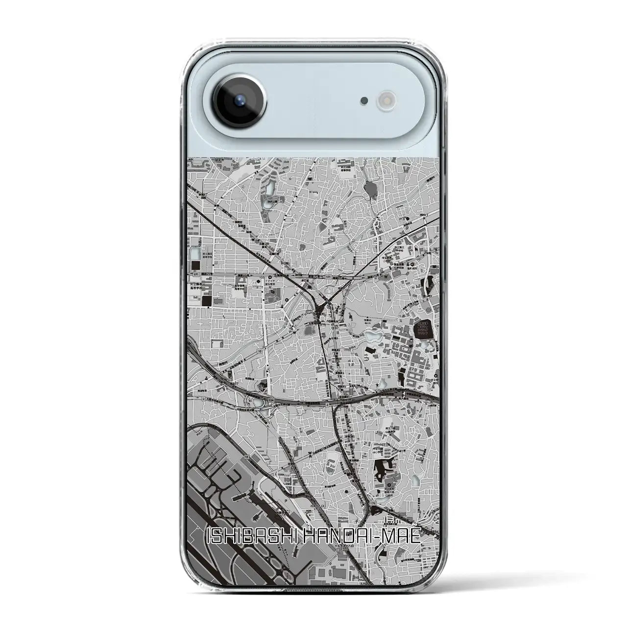 【石橋阪大前（大阪府）】地図柄iPhoneケース（クリアタイプ）