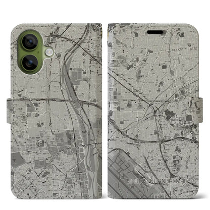 【石橋阪大前（大阪府）】地図柄iPhoneケース（手帳タイプ）