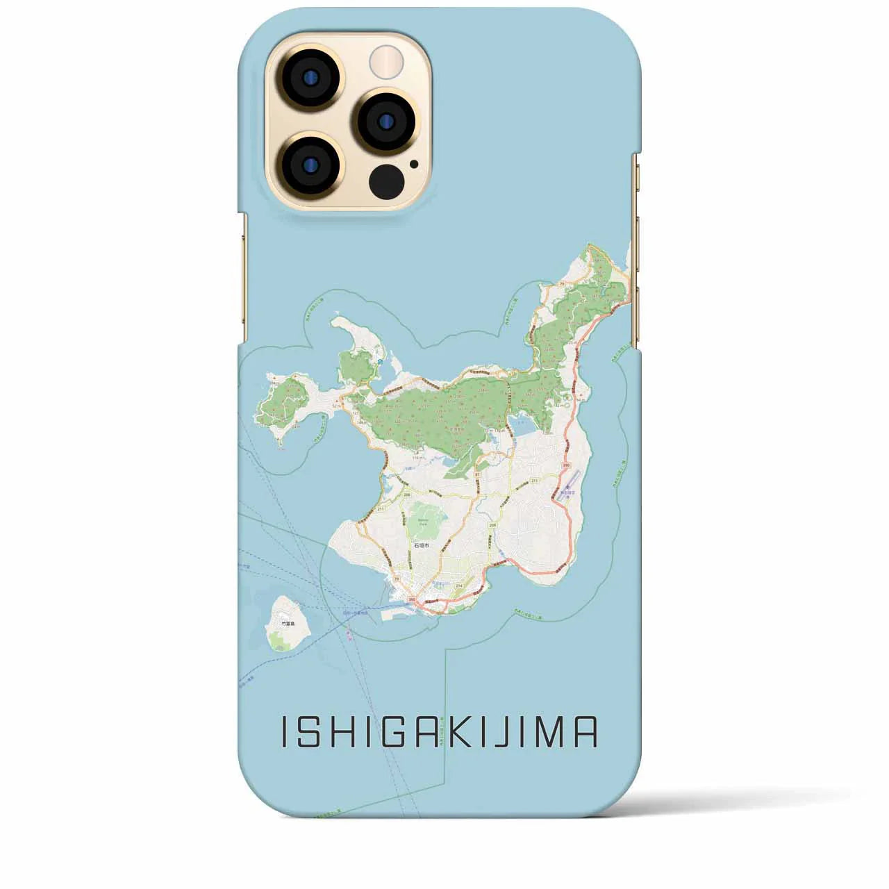 【石垣島（沖縄県）】地図柄iPhoneケース（バックカバータイプ）