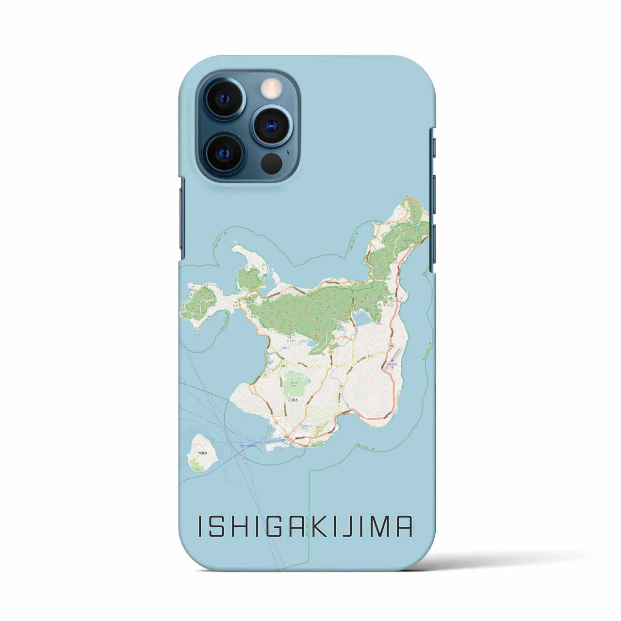 【石垣島（沖縄県）】地図柄iPhoneケース（バックカバータイプ）