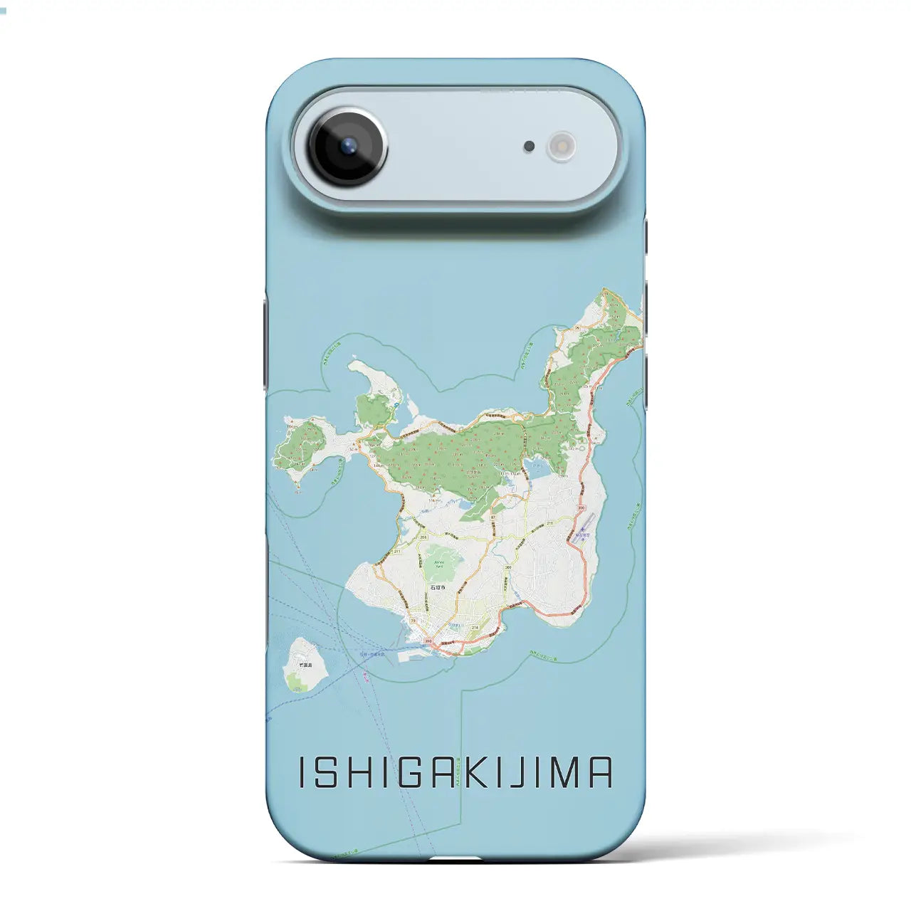 【石垣島（沖縄県）】地図柄iPhoneケース（バックカバータイプ）