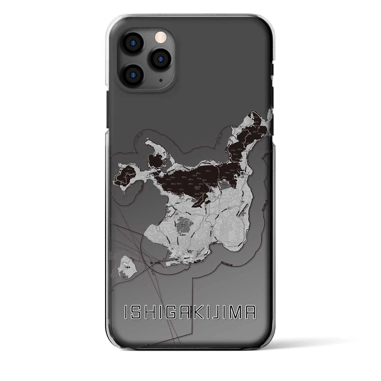 【石垣島（沖縄県）】地図柄iPhoneケース（クリアタイプ）