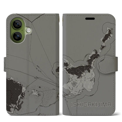 【石垣島（沖縄県）】地図柄iPhoneケース（手帳タイプ）