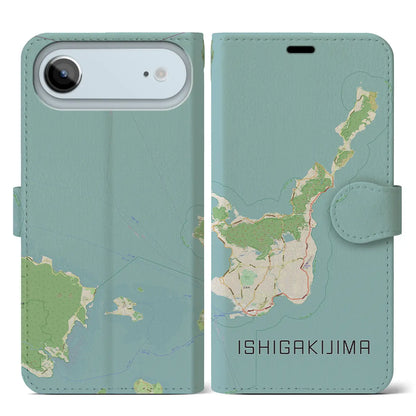 【石垣島（沖縄県）】地図柄iPhoneケース（手帳タイプ）