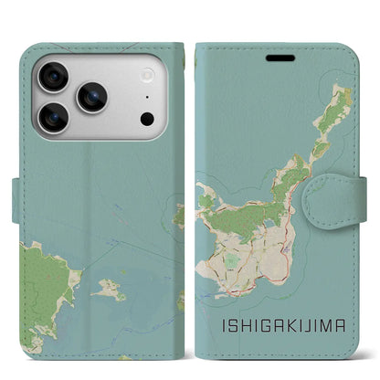 【石垣島（沖縄県）】地図柄iPhoneケース（手帳タイプ）