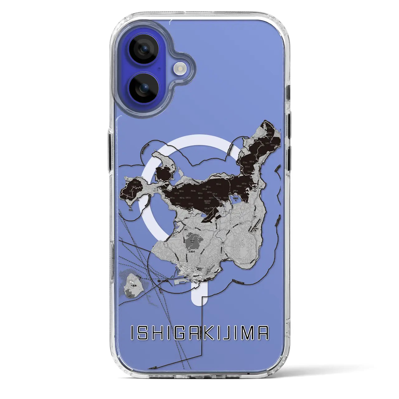 【石垣島（沖縄県）】地図柄iPhoneケース（MagSafeタイプ）