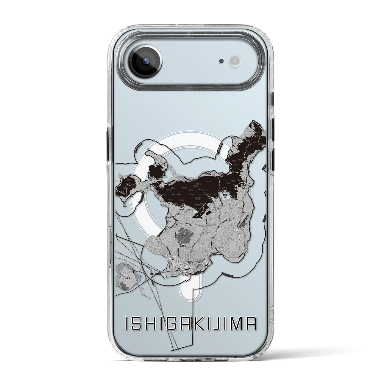 【石垣島（沖縄県）】地図柄iPhoneケース（MagSafeタイプ）