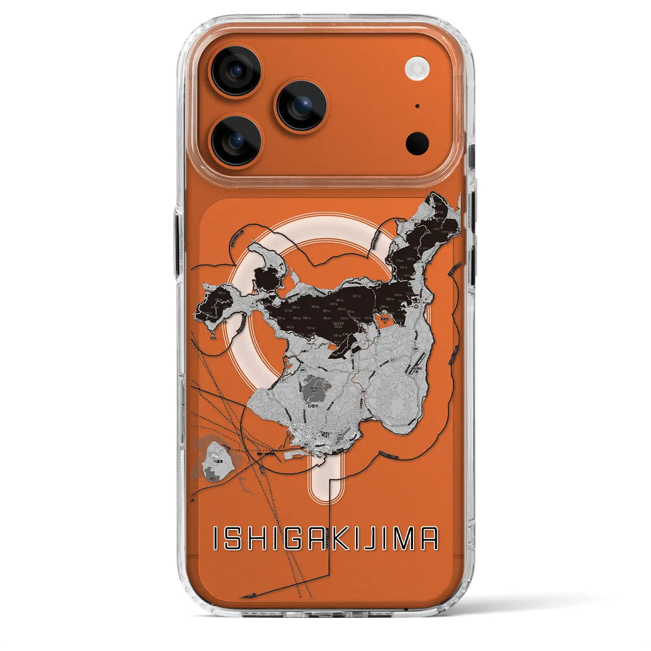 【石垣島（沖縄県）】地図柄iPhoneケース（MagSafeタイプ）