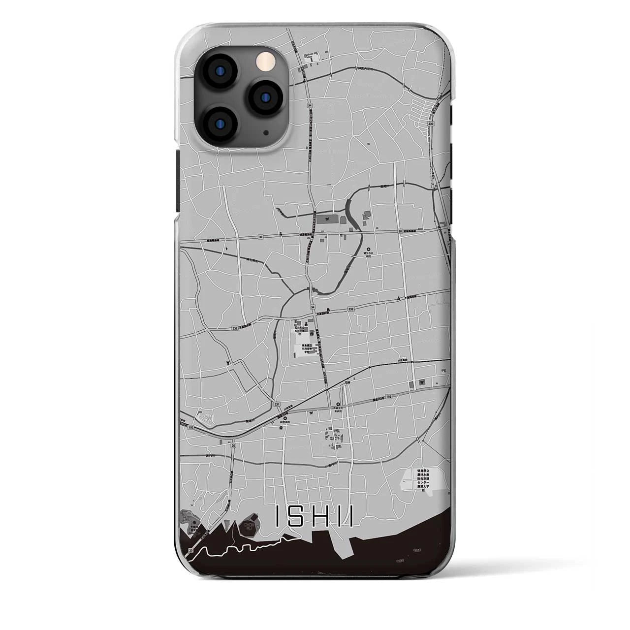 【石井（徳島県）】地図柄iPhoneケース（クリアタイプ）