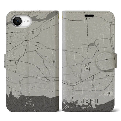 【石井（徳島県）】地図柄iPhoneケース（手帳タイプ）