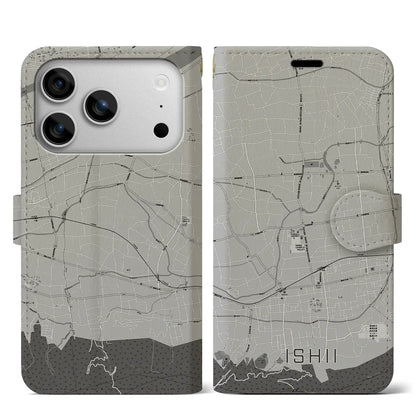 【石井（徳島県）】地図柄iPhoneケース（手帳タイプ）