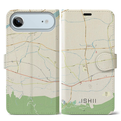 【石井（徳島県）】地図柄iPhoneケース（手帳タイプ）