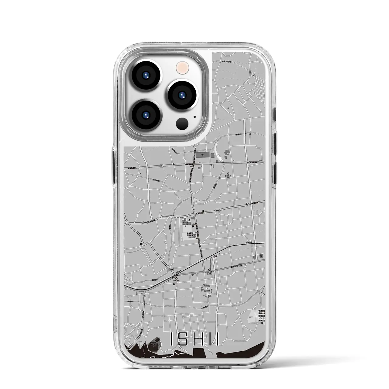 【石井（徳島県）】地図柄iPhoneケース（MagSafeタイプ）