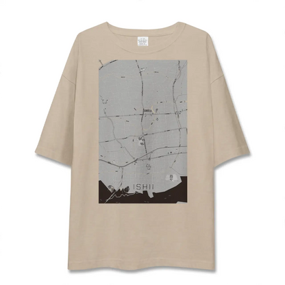 【石井（徳島県）】地図柄ビッグシルエットTシャツ
