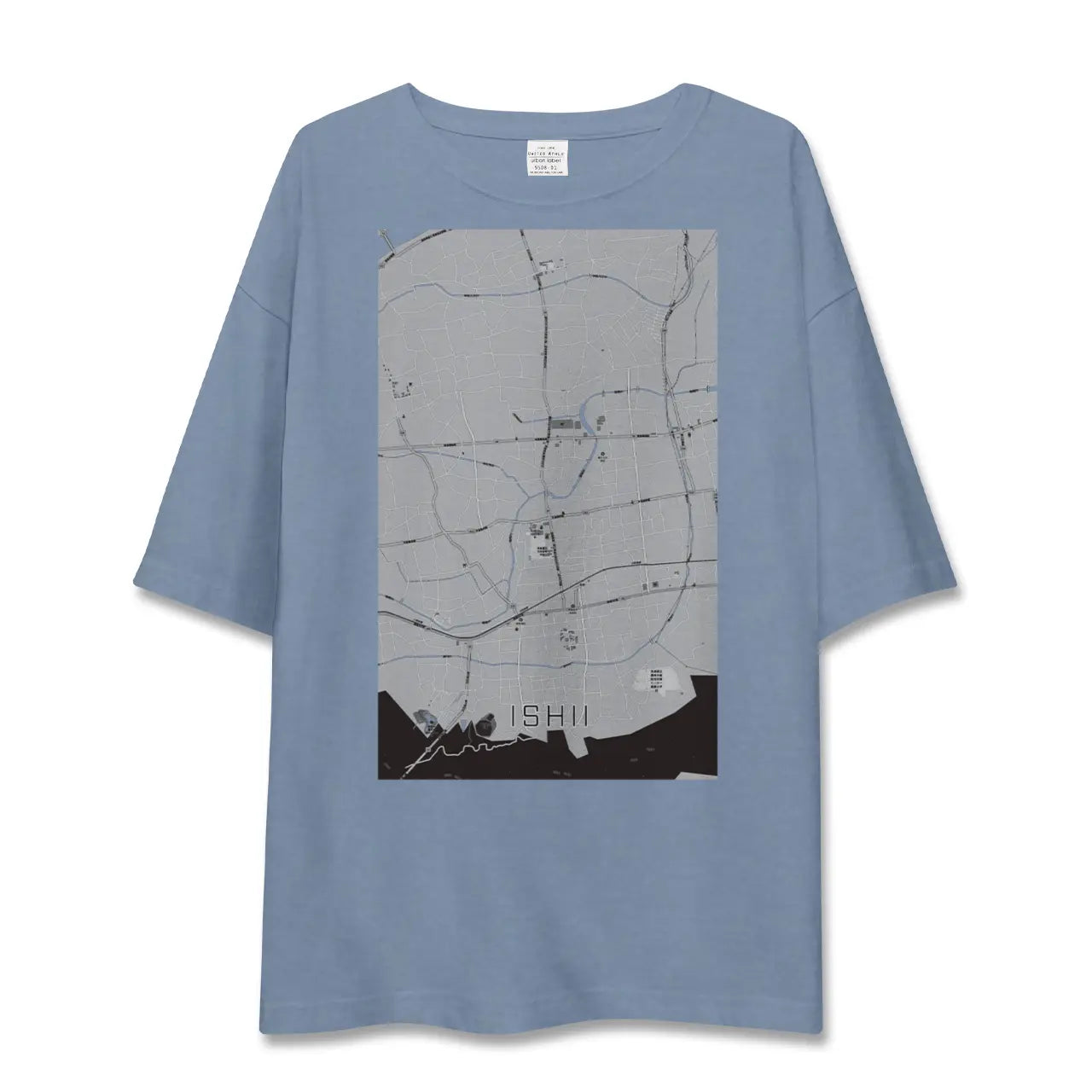 【石井（徳島県）】地図柄ビッグシルエットTシャツ