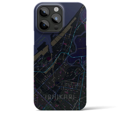 【石狩（北海道）】地図柄iPhoneケース（バックカバータイプ）